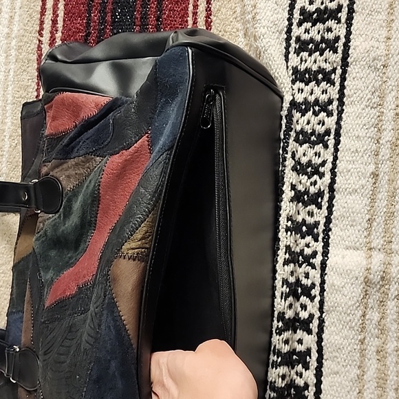 🔴 🔚🔜 VTG La Corina Leather Patchwork Purse. - Picture 4 of 16